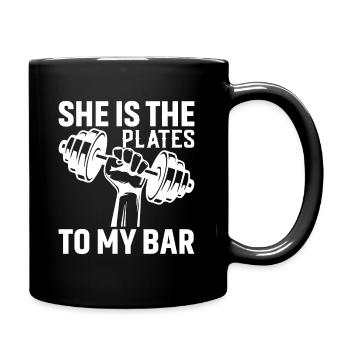 Sie Ist Die Platte Zu Meinen Barren - Tasse einfarbig - Schwarz - Rechts