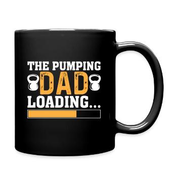 Der Pumpende Vater Laden... - Tasse einfarbig - Schwarz - Rechts
