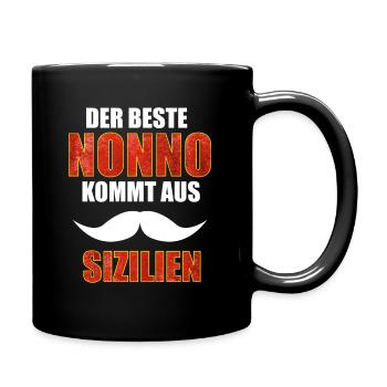 Sizilien, Sicilia, Nonno, bester Opa - Tasse einfarbig - Schwarz - Rechts