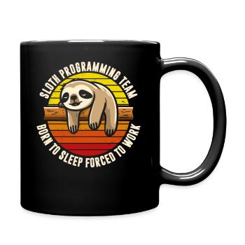 Sloth Programming Team - Full Colour Mug - black - Right