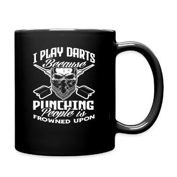 Fléchette drôle - Mug uni - noir - Droite