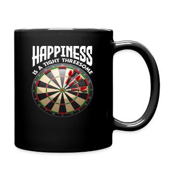 Lucky Threesome Dart Player - Full Colour Mug - black - Right