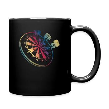 Jeu de fléchettes rétro Joueur de fléchettes - Mug uni - noir - Droite