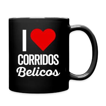 Corridos Belicos Tumbados Merch Camiseta Música - Full Colour Mug - black - Right