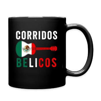 Corridos Belicos Tumbados Merch Camiseta Música - Full Colour Mug - black - Right