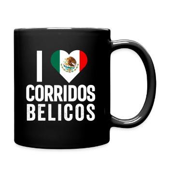 Corridos Belicos Tumbados Merch Camiseta Música - Full Colour Mug - black - Right