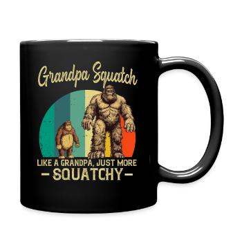 Bigfoot Sasquatch For Men Women Boys Girls Funny - Full Colour Mug - black - Right