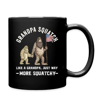 Bigfoot Sasquatch For Men Women Boys Girls Funny - Full Colour Mug - black - Right