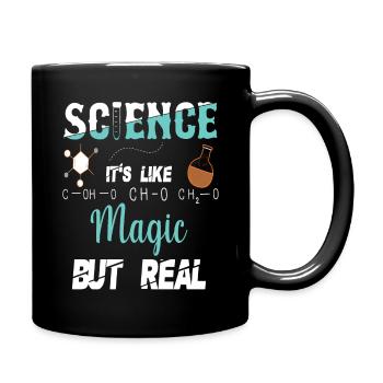 WISSENSCHAFT IST WIE MAGIE, ABER EIN ECHTER GEEK-W - Tasse einfarbig - Schwarz - Rechts