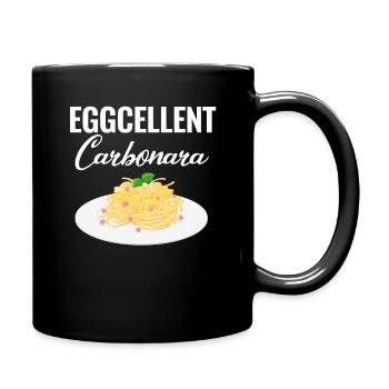 Eggcellent Carbonara Lover Italiano Makkaroni - Tasse einfarbig - Schwarz - Rechts