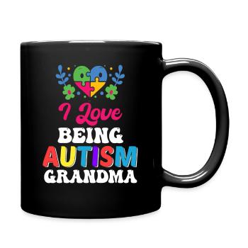 J’aime être autiste grand-mère TDAH famille - Mug uni - noir - Droite