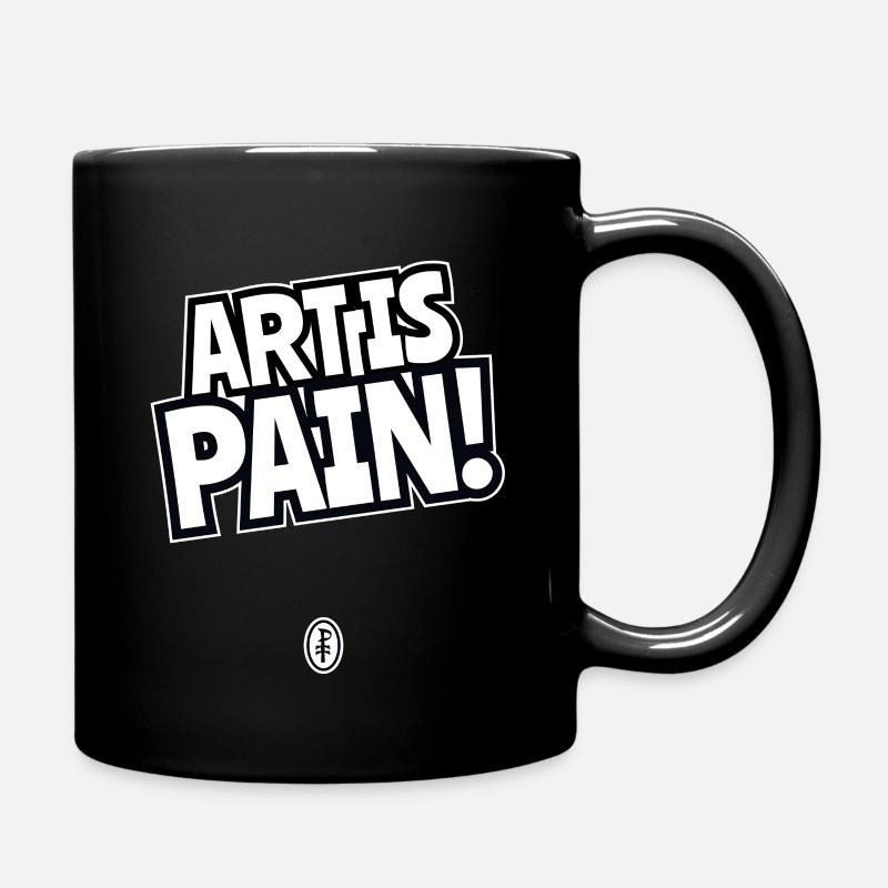 Kunst ist Schmerz - Tasse einfarbig - Schwarz