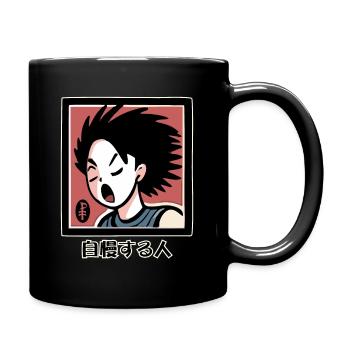 Anime Tarot: 自慢する人 The Boaster, The Show-Off - Full Colour Mug - black - Right