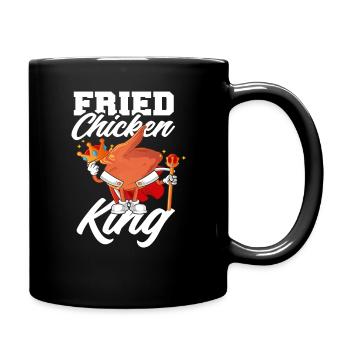 Fried Chicken King - Tasse einfarbig - Schwarz - Rechts