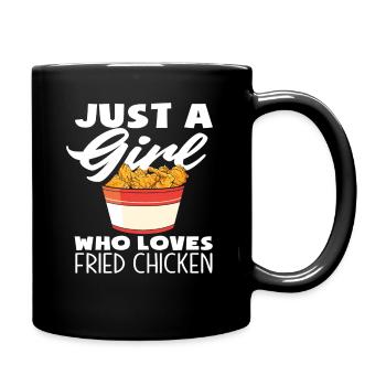 Only One Girl Loves Fried Chicken - Full Colour Mug - black - Right