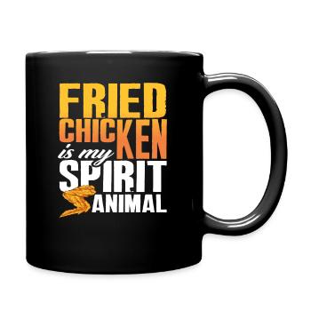 Poulet frit Animal préféré cadeau dicton - Mug uni - noir - Droite