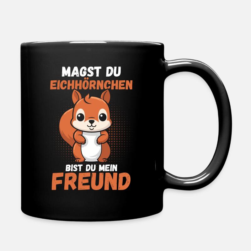 Eichhörnchen - Tasse einfarbig - Schwarz