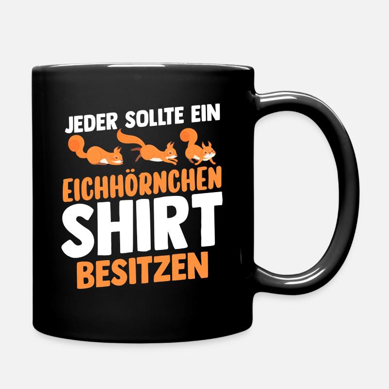 Eichhörnchen - Tasse einfarbig - Schwarz