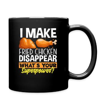 Superpouvoir du poulet frit - Mug uni - noir - Droite