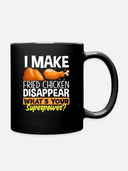 Fried Chicken Superkraft - Tasse einfarbig - Schwarz