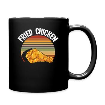 Fried Chicken Retro - Tasse einfarbig - Schwarz - Rechts
