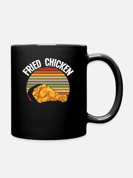 Fried Chicken Retro - Tasse einfarbig - Schwarz