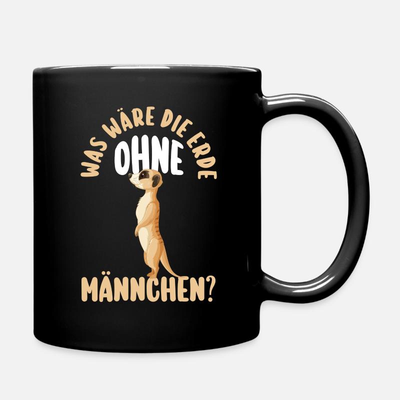 Erdmännchen - Tasse einfarbig - Schwarz
