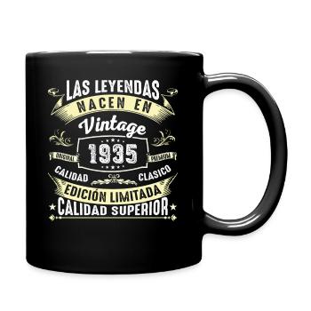 Vintage Birthday 1935 - Full Colour Mug - black - Right