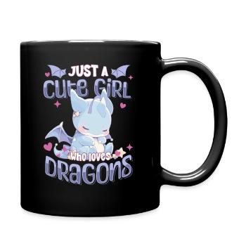 Juste une fille mignonne qui aime les dragons - Kawaii Dragon - Mug uni - noir - Droite
