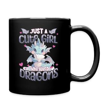 Juste une fille mignonne qui aime les dragons - Kawaii Dragon - Mug uni - noir - Droite
