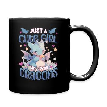 Juste une fille mignonne qui aime les dragons - Kawaii Dragon - Mug uni - noir - Droite
