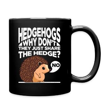 T-shirt hérisson mignon - Mug uni - noir - Droite