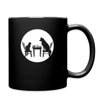 Chess Player Gifts Cat Dog Funny - Full Colour Mug - black - Right