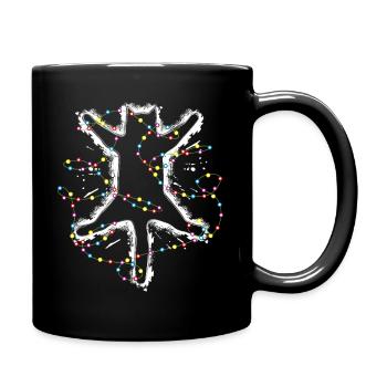 Funny Cat From Christmas Vacation Friends Love - Tasse einfarbig - Schwarz - Rechts