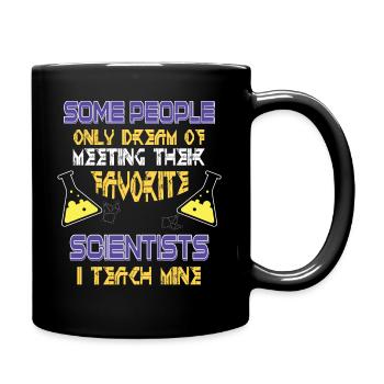 SCIENCE TEACHER Tee Teach Biology Chemistry Physic - Tasse einfarbig - Schwarz - Rechts