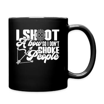 Archery Archery I Shoot a Bow - Full Colour Mug - black - Right