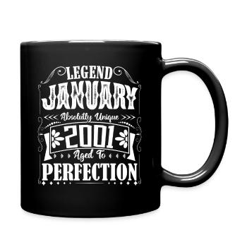 January 2001. January 2001 Birthday Gift. - Full Colour Mug - black - Right