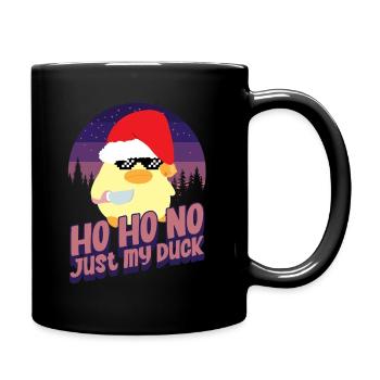 Ho Ho No My Duck - Ente mit Messer Duck with Knife - Full Colour Mug - black - Right