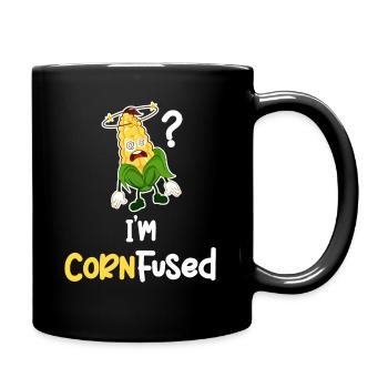 I'm Corn Fusion Corn Puns Agriculture - Full Colour Mug - black - Right