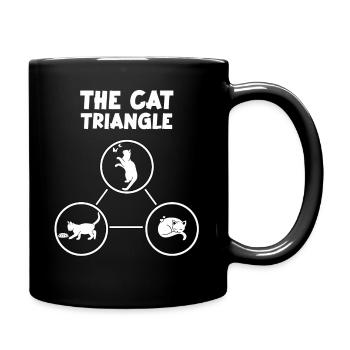 Triangle des chats Cadeau amusant pour les - Mug uni - noir - Droite