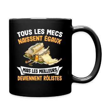 Les Mecs Naissent Rôlistes Homme Jeux de Role JDR - Mug uni - noir - Droite