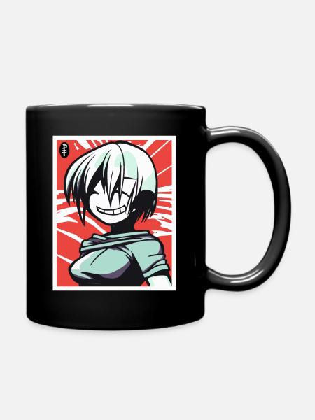 This anime girl is so dense and heavy - Full Colour Mug - black