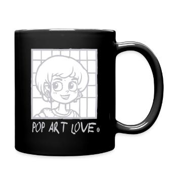 L’anime de dessin animé rencontre l’amour du pop art - Mug uni - noir - Droite