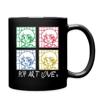 L’anime de dessin animé rencontre l’amour du pop art - Mug uni - noir - Droite