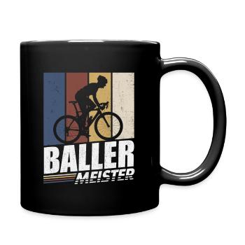 BALLERMEISTER FAHRRAD RADFAHRER RENNRAD SPRUCH - Tasse einfarbig - Schwarz - Rechts