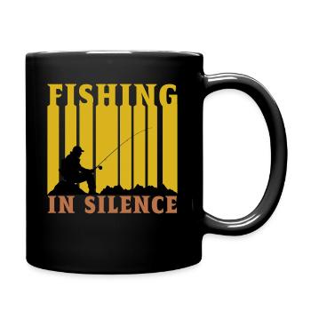 Fishing In Silence - Tasse einfarbig - Schwarz - Rechts