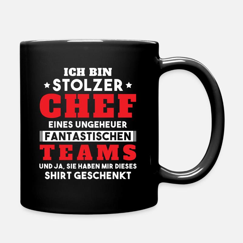 Ich bin Stolzer Chef Geschenkidee - Tasse einfarbig - Schwarz