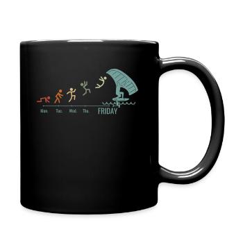 Wingfoil Surfer Wingfoiling Hydrofoil Weekend - Full Colour Mug - black - Right