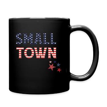 Try this in a small town, design - Full Colour Mug - black - Right