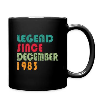 1983| Die Legende seit 1983 Geburtstag - Tasse einfarbig - Schwarz - Rechts